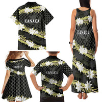 Born And Raised Aloha Hawaii Family Matching Tank Maxi Dress and Hawaiian Shirt Kanaka Kakau Hawaiian Tiare Pakalana Lei LT14 - Polynesian Pride