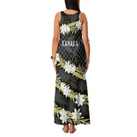 Born And Raised Aloha Hawaii Family Matching Tank Maxi Dress and Hawaiian Shirt Kanaka Kakau Hawaiian Tiare Pakalana Lei LT14 - Polynesian Pride