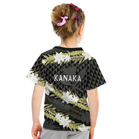 Born And Raised Aloha Hawaii Kid T Shirt Kanaka Kakau Hawaiian Tiare Pakalana Lei - Polynesian Pride