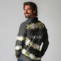 Born And Raised Aloha Hawaii Long Sleeve Polo Shirt Kanaka Kakau Hawaiian Tiare Pakalana Lei - Polynesian Pride