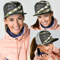 Born And Raised Aloha Hawaii Mesh Trucker Cap Kanaka Kakau Hawaiian Tiare Pakalana Lei - Polynesian Pride