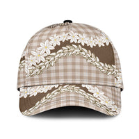 Brown Hawaii Tiare and Shell Lei Classic Cap Hawaiian Palaka Luxury Vibes - Polynesian Pride