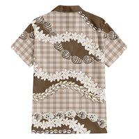 Brown Hawaii Tiare and Shell Lei Family Matching Mermaid Dress and Hawaiian Shirt Hawaiian Palaka Luxury Vibes LT14 - Polynesian Pride