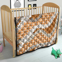 Orange Hawaii Tiare and Shell Lei Quilt Hawaiian Palaka Luxury Vibes - Polynesian Pride