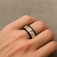 Orange Hawaii Tiare and Shell Lei Spinner Ring Hawaiian Palaka Luxury Vibes - Polynesian Pride