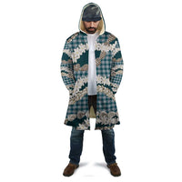 Dark Cyan Hawaii Tiare and Shell Lei Cloak Hawaiian Palaka Luxury Vibes - Polynesian Pride