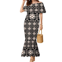 Aloha Hawaii Shell Quilt Family Matching Mermaid Dress and Hawaiian Shirt Seamless Style - Polynesian Pride