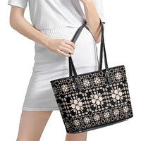 Aloha Hawaii Shell Quilt Leather Tote Bag Seamless Style - Polynesian Pride