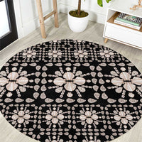 Aloha Hawaii Shell Quilt Round Carpet Seamless Style - Polynesian Pride