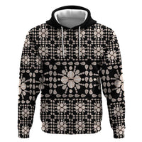 Aloha Hawaii Shell Quilt Zip Hoodie Seamless Style - Polynesian Pride