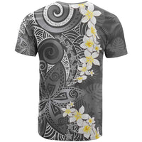Gray Polynesian Tribal Frangipani Tropical Vibe T Shirt