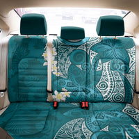 Cyan Polynesian Tribal Frangipani Tropical Vibe Back Car Seat Cover