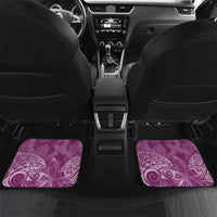 Pink Polynesian Tribal Frangipani Tropical Vibe Car Mats