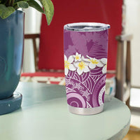 Pink Polynesian Tribal Frangipani Tropical Vibe Tumbler Cup
