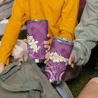 Pink Polynesian Tribal Frangipani Tropical Vibe Tumbler Cup