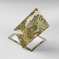 Gold Polynesian Tribal Frangipani Tropical Vibe Canvas Wall Art