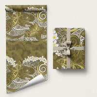 Gold Polynesian Tribal Frangipani Tropical Vibe Wrapping Paper - Polynesian Pride