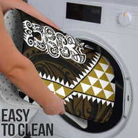 Yellow Aotearoa Niho Taniwha Bathroom Set Maori Mythology Tooth - Taniko Motifs - Polynesian Pride