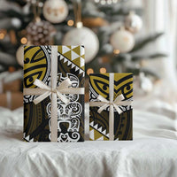 Yellow Aotearoa Niho Taniwha Wrapping Paper Maori Mythology Tooth - Taniko Motifs - Polynesian Pride