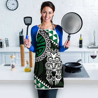 Green Aotearoa Niho Taniwha Apron Maori Mythology Tooth - Taniko Motifs - Polynesian Pride