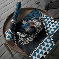 Blue Aotearoa Niho Taniwha Wrapping Paper Maori Mythology Tooth - Taniko Motifs - Polynesian Pride
