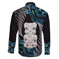 Aotearoa Taniko Paua Shell With Hei Tiki Family Matching Off Shoulder Maxi Dress and Hawaiian Shirt