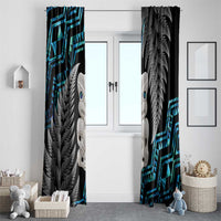 Aotearoa Taniko Paua Shell With Hei Tiki Window Curtain