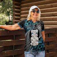 Aotearoa Taniko Paua Shell With Hei Tiki Women Polo Shirt