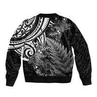 New Zealand Lizard Bomber Jacket Silver Fern Aotearoa Maori LT14 - Polynesian Pride