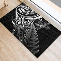 New Zealand Lizard Rubber Doormat Silver Fern Aotearoa Maori