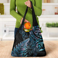 New Zealand Lizard Grocery Bag Silver Fern Aotearoa Maori With Paua Shell