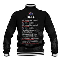 New Zealand Haka Rugby Baseball Jacket 2024 Pacific Go Black Silver Fern LT14 - Polynesian Pride