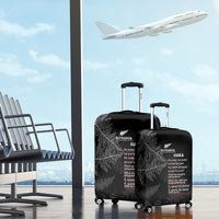 Custom New Zealand Haka Rugby Luggage Cover 2024 Pacific Go Black Silver Fern