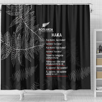 Custom New Zealand Haka Rugby Shower Curtain 2024 Pacific Go Black Silver Fern
