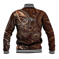 Personalised Polynesia Zodiac Capricorn Baseball Jacket Galaxy Polynesian Pattern Chest Tattoo Style