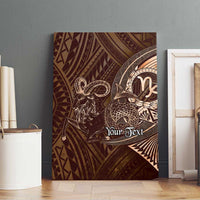 Personalised Polynesia Zodiac Capricorn Canvas Wall Art Galaxy Polynesian Pattern Chest Tattoo Style