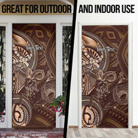 Personalised Polynesia Zodiac Capricorn Door Cover Galaxy Polynesian Pattern Chest Tattoo Style