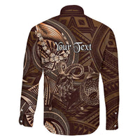 Personalised Polynesia Zodiac Capricorn Family Matching Long Sleeve Bodycon Dress and Hawaiian Shirt Galaxy Polynesian Pattern Chest Tattoo Style LT14 - Polynesian Pride