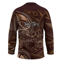 Personalised Polynesia Zodiac Capricorn Hockey Jersey Galaxy Polynesian Pattern Chest Tattoo Style