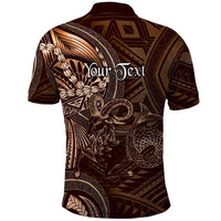 Personalised Polynesia Zodiac Capricorn Polo Shirt Galaxy Polynesian Pattern Chest Tattoo Style