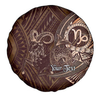 Personalised Polynesia Zodiac Capricorn Spare Tire Cover Galaxy Polynesian Pattern Chest Tattoo Style