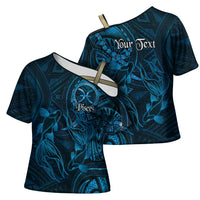 Personalised Polynesia Zodiac Pisces Cross Shoulder Shirt Galaxy Polynesian Pattern Chest Tattoo Style
