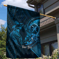 Personalised Polynesia Zodiac Pisces Garden Flag Galaxy Polynesian Pattern Chest Tattoo Style