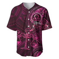 Personalised Polynesia Zodiac Libra Baseball Jersey Galaxy Polynesian Pattern Chest Tattoo Style