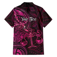 Personalised Polynesia Zodiac Libra Family Matching Tank Maxi Dress and Hawaiian Shirt Galaxy Polynesian Pattern Chest Tattoo Style