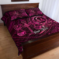 Personalised Polynesia Zodiac Libra Quilt Bed Set Galaxy Polynesian Pattern Chest Tattoo Style