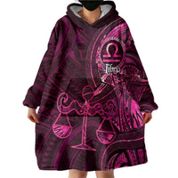 Personalised Polynesia Zodiac Libra Wearable Blanket Hoodie Galaxy Polynesian Pattern Chest Tattoo Style