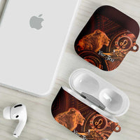Personalised Polynesia Zodiac Leo AirPods Case Galaxy Polynesian Pattern Chest Tattoo Style