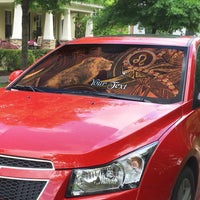 Personalised Polynesia Zodiac Leo Auto Sun Shade Galaxy Polynesian Pattern Chest Tattoo Style