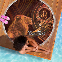 Personalised Polynesia Zodiac Leo Beach Blanket Galaxy Polynesian Pattern Chest Tattoo Style